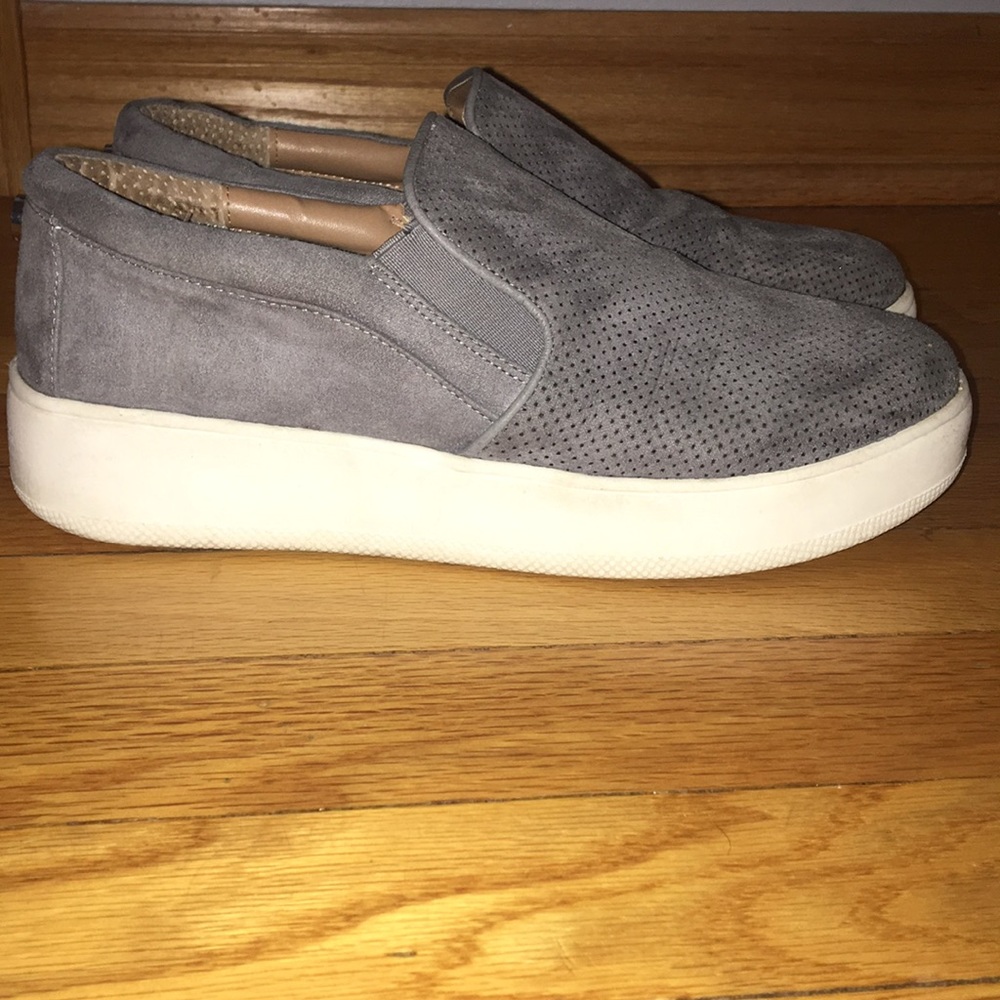Steve Madden Platform Suede Slip Ons